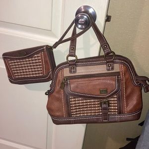 Brown purse and wallet